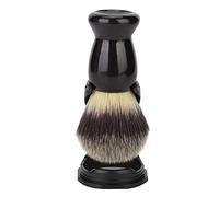 Zerodis Pennello Barba Uomo, Strumento per la Toelettatura in Acrilico Liscio, Setole Morbide, Schiuma Ricca per l'uso Quotidiano, a Casa e Dal Barbiere (Spazzola per barba + supporto)