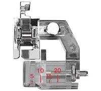 Zerodis Piede a Nastro Bias Regolabile, Piede di Cucito Macchine per Cucitura a Rubinetto Regolabile in Acciaio Inossidabile e Accessori in PVC Linee Rettilinee e Cuciture Decorative