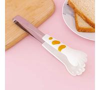 Zerodis Pinze per Snack, Pinzette in Acciaio Inossidabile Simpatiche per Alimenti a Forma di Zampa di Gatto Accessori da Carini Regalo di Natale per Cucinare, Bagel, Barbecue e Altro (M)