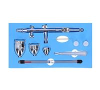 Zerodis Pistola a Spruzzo per Penna Aerografo, Kit di Strumenti per Pittura con Ugelli Multidimensione Corpo in Ottone Penna a Grilletto a Doppia Azione Artista Avanzato per Principianti