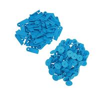 Zerodis Pollame Bestiame Marchi Auricolari Materiale TPU per Bestiame Identificazione Animale Guarigione Rapida Applicatore di Marchi Auricolari per Bovini Ovini Suini Capre 100 Pezzi Numero di