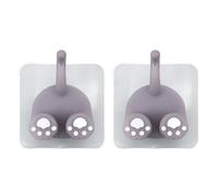 Zerodis Porta di Spazzolino per Bambini Porta di Spazzolino da Denti Spazzolino Porta da Denti per Baby Spazzolino 2 Pc Adorabili Cartone Animato Design Animale a Parete Senza (Forma di coda del