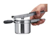 Zerodis Pressa per Patate in Acciaio Inossidabile, Schiacciapatate Staccabile con 3 Reti Filtranti Sostituibili e Impugnatura Ergonomica, per Patate, Verdure, Frutta e Dessert