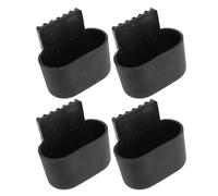 Zerodis Protettore per Gamba di Mobili Ovali, Coperchio dei Piedi della Sedia Non di Slitta per la Protezione del Pavimento, Copertura della Gamba Nera 4pcs 4pcs