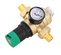 Zerodis Regolatore di Pressione dell'acqua per, Valvola Regolabile in Ottone con Contatore, Pressione da 1 a 6 Bar per Uso in Giardino e Rimorchio (3/4 pollici (DN20))