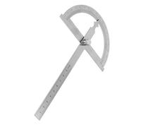 Zerodis Righello Goniometro, Strumento di Misurazione in Acciaio Inossidabile, Strumento Combinato 2 in 1, Mirino Angolare 0-180 Gradi per Carpenteria e Costruzione (#02)