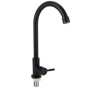 Zerodis Rubinetto per Acqua da G1/2, Rubinetto per Acqua Fredda Singolo in Acciaio Inossidabile Girevole a 90 Gradi, Opaco, con Portata del Beccuccio di 15 Cm, Adatto per Lavello da