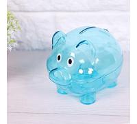 Zerodis Salvadanaio in Plastica a Forma di Maiale a Forma di Maiale con Decorazione Quotidiana, per Bambini e Adulti Salvadanaio Carino Trasparente (S)