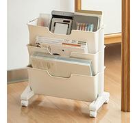 Zerodis Scaffale Portatile con Design della Ruota Universale, Ideale per lo Spazio di Studio, Materiale Plastico Resistente