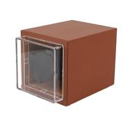 Zerodis Scatola Avvolgitore Automatico per Orologio Singolo con 5 modalità di Rotazione Custodia per Orologio da Viaggio Alimentata a Batteria USB da 10 W per Orologi Automatici (BROWN)
