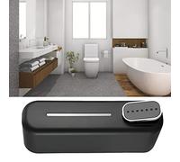 Zerodis Scatola per Sapone Liquido a Parete, Dispenser per Sapone Liquido in ABS da 300 Ml con Superficie Liscia e Lucida, per, Bagno, Ristorante, Ospedale (BLACK)