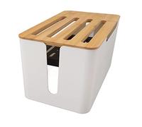 Zerodis Scatola Portaoggetti per Router, Organizer per Router con Copertura per Punte Multiforo di Grandi Dimensioni con Gestione dei Cavi, Adatto per Soggiorno, Camera Familiare, Sala