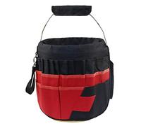 Zerodis Secchiello Organizer Tote Bag Kit di Attrezzi da Giardino 42 Tasca Portaoggetti Organizer per Attrezzi Marsupi Borsa degli Attrezzi per Elettricisti Tecnici