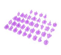 Zerodis Set di Formine per Biscotti con Numeri Alfabetici, Stampi in Plastica in Silicone da 40 Pezzi con Manici, per Uso Alimentare, per Biscotti, Decorazione di Torte Al Cioccolato, Artigianato