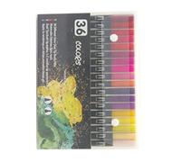 Zerodis Set di Pennarelli a Doppia Testa da 36 Colori, Inchiostro a Base D'acqua Fine e Punta a Pennello per Colorare Disegni