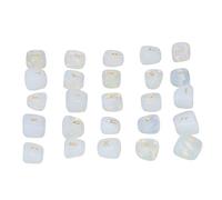 Zerodis Set di pietre di cristallo incise naturali per la meditazione, pensieri pacifici, 25 pezzi, per la divinazione, dare (opale)
