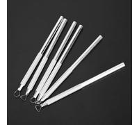 Zerodis Set di Raschietti Versatili per Ceramica di Argilla | 6pcs Strumenti di Incisione in Lega di Alluminio | Accessori di Modellazione e Dettagli Fine