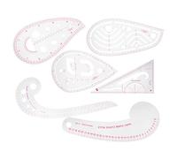 Zerodis Set di Righelli da Cucito su Misura, Righello Curvo in Plastica per Sartoria, Set di Righelli Metrici Fai-da-te da 6 Pezzi per Sarta e