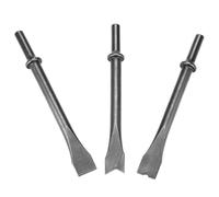 Zerodis Set di Scalpelli a Martello Ad Aria Universale - 3pcs a Gambo Round Extra Lungo per Muratura e Demolizione in Cemento, Rottura della Superficie dura. Adatto a 150/190/250 Air Hammer.