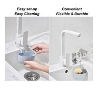 Zerodis Spennato di Spugna Supporto Affondando il Lavandino della Cucina Affondante per Spugne con Design della Moda e Materiale Durevole Facile Conservazione in Colori, Grigi e Blu (BLUE)