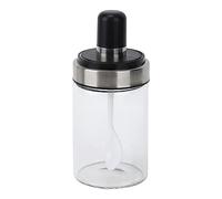 Zerodis Spezie di Vetro Nella Muffa di Sale di Vetro con un Cucchiaio da Utilizzare in Cucina, una Bottiglia di Spezie Sigillate Trasparenti per la Casa, il Coperchio e il Cucchiaio Integrato per