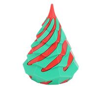 Zerodis Spiral Cone Toy 3D Stampato Pyramid Passthrough Sculpture Pla Mini Impossible Illusione con Colori Vibranti per l'arredamento della Scrivania (rosso e verde)