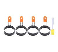 Zerodis Stampo per Uova 4 Pezzi, Facile Sformatura con Isolamento Termico, for per Cucinare Uova Fritte, Hamburger, Torte