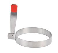 Zerodis Stampo per Uova Cerchio Cuociuova Forma per Uova con Copertura Protettiva in Silicone e Manico in Acciaio Inossidabile 304 Rivestimento Antiaderente Senza BPA per Frittata Fai da (Girare)