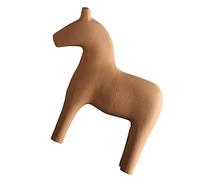 Zerodis Statuetta di Cavallo in Legno, Robusta Statua di Cavallo Dipinta a Mano in Legno di Pino, Perfetta per la Decorazione della Casa e dell'ufficio (Cachi #14)