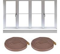 Zerodis Strisce Sigillanti Strisce Sigillanti Autoadesive Anti Collisione Antipolvere Spogliarelli per Porte Finestre con Materiale EPDM Resistenza Alle Alte Temperature 2 Pezzi Isolamento Acustico
