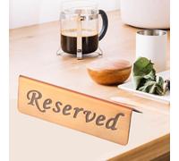 Zerodis Supporto da Tavolo Bifacciale in Acciaio per Utensili da per Prenotazioni 4,7X1,6X1,4 Pollici Ideale per Ristoranti, Matrimoni Ed Eventi Cartello Riservato in Acciaio Inossidabile