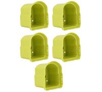 Zerodis Supporto per Montaggio a Parete per Batterie, Rack di Stoccaggio per Batterie in Plastica ABS, Confezione da 5 con 15 Viti per Agli Ioni di Litio da 14,4 V 18 V, Scaffale per Garage per