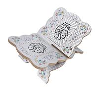 Zerodis Supporto per Supporto per Libri del Corano in Legno di Bosso per | Espositore in Legno per Bibbia, Lettura di Libri di , Regalo Eid, Organizer da Scrivania Portatile