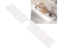 Zerodis Tappetino per Rubinetto a Diatomite con Cuscinetti del Piede in Silicone, Supporto per Spugna per Asciugatura Rapida a Forma di U per Cucina, Protezione per Splash da Banco del (WHITE)