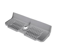 Zerodis Tappetino per Rubinetto in Silicone Extra Lungo Protezione per Lavello da 17,7 Pollici Vassoio per Asciugatura Paraspruzzi per Organizzazione del Drenaggio del Piano di Lavoro (GRAY)