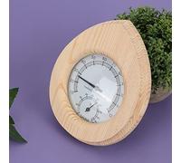 Zerodis Termoigrometro per Legno 2 in 1, a Forma di Goccia, Termometro e Igrometro per Sauna, Accessori per Bagni Turchi Misuratore di umidità