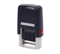 Zerodis Timbro Datario con Mese in Lettere, 25x2,8mm, Nero | Timbro Autoinchiostrante, Materiale ABS, Impronte Chiare, Asciugatura Rapida, Nessun Cuscinetto Esterno, Dimensioni Compatte