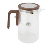 Zerodis Tociera in Vetro di Separazione Dell'acqua, Teatro da 800 Ml con Colino Magnetico e Manico in Legno Ergonomico per Uso Domestico o Ristorante