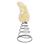 Zerodis Topper per Albero di Coniglietto Pasquale, Ornamento di Coniglio Floccato in Schiuma e Ferro, Design Floccato 3D, Piacevole Al Tatto, a Prova di Sbiadimento, 7,7 X 3,0 X 3,0 Pollici, per la