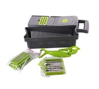 Zerodis Tritatutto per Verdure a 6 Lame, 15 Pezzi in Acciaio Inossidabile Tagliaverdure e Frutta Utensili da per Tagliare Insalate Dolci Torte Tagliare a Dadini Cipolle Patate