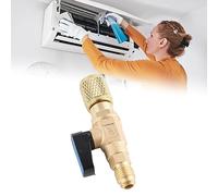 Zerodis Valvola a Sfera Compatta per Refrigerante Aria Condizionata per Adattatore R22 1/4 Pollici SAE per Valvole a Rubinetto con Mini Split con Adattatori per Serbatoio del