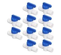 Zerodis Valvola a Sfera in Linea 10 Pezzi, Diametro Esterno 1/4 di Pollice Tipo Collettore Clip Non Bloccabile Mini Interruttore di Arresto del Tubo dell'Acqua per Depuratore d'Acqua