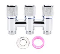 Zerodis Valvola del Deviatore del Rubinetto, Adattatore per Tubo da Giardino a 3 Tradizioni in Acciaio Inossidabile per Lavello da Cucina per Bagno per Bagno (Colore elettroplato)