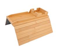 Zerodis Vassoio per Braccioli per Divano in Legno, Tavolino per Braccioli Pieghevole Pieghevole Antiscivolo 2 in 1 con Portabicchieri Staccabile Tavolino per Bevande, Telefono, Snack, (Colore del