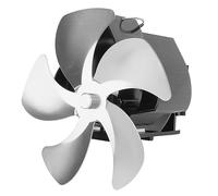 Zerodis Ventilatori per Caminetto a Legna con Termometro Magnetico e Riscaldamento per Caminetti Ad Anello con Montaggio a Parete (SILVER)