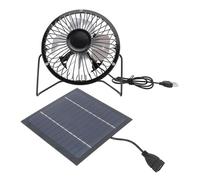 Zerodis Ventola Alimentata da Pannello Solare Esterno da 5 W, Kit Ventola Solare USB per Serra