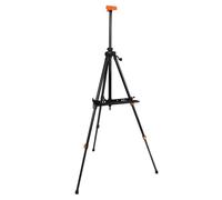 Zerodis Versatile Design Art Vernice di Asini Neri in Black Metal Bridge con Cassetto di Stoccaggio per Pennelli e Matite per Professionisti e Fan (Manovella a tubo rotondo)