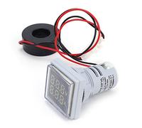 Zerodis Visualizza Indicatore del Segnale di Corrente Lampada Quadrata Lampada Digitale Universale, Durata di Servizio Esteso, Identificare lo Stato di Lavoro, più Colori Disponibili (WHITE)