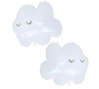 Zerodis White 2 Pezzi in Mongolfiere di Aria di Nuvola di Alluminio per Decorazione Festosa con la Decorazione del Matrimonio Interno, Interno e Esterno