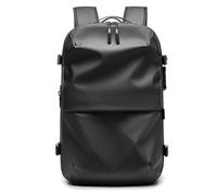 Zerodis Zaino da Viaggio Sottovuoto, Scomparto per Scarpe Zaino a Compressione Sottovuoto in Tessuto Oxford Espandibile Antipioggia per Viaggi D'affari con Laptop da 17 Pollici (BLACK)